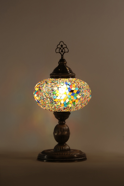 No5 Size Antique Mosaic Table Lamp